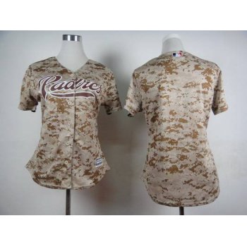 Women's San Diego Padres Blank Alternate Camo 2015 MLB Cool Base Jersey