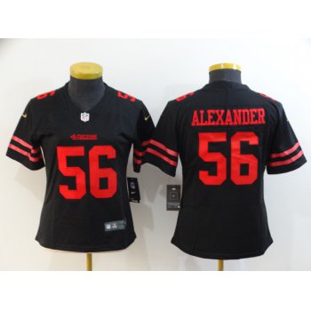 Women's San Francisco 49ers #56 Kwon Alexander Black 2017 Vapor Untouchable Stitched NFL Nike Limited Jersey