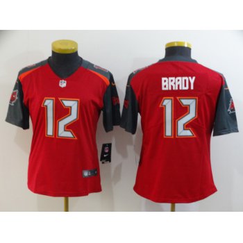 Women's Tampa Bay Buccaneers #12 Tom Brady Red 2020 Vapor Untouchable Stitched NFL Nike Limited Jersey