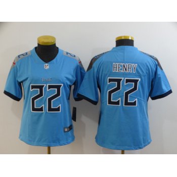 Women's Tennessee Titans #22 Derrick Henry Nike Light Blue New 2018 Vapor Untouchable Limited Jersey