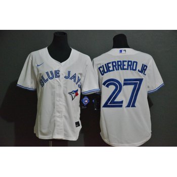 Women's Toronto Blue Jays #27 Vladimir Guerrero Jr. White Stitched MLB Cool Base Nike Jersey