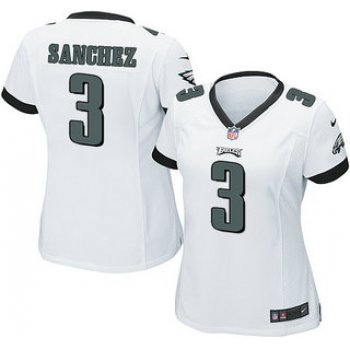 Nike Philadelphia Eagles #3 Mark Sanchez White Game Womens Jersey