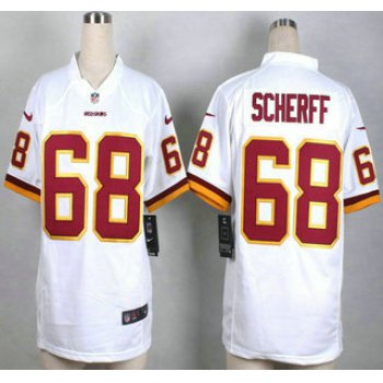 Nike Washington Redskins #68 Brandon Scherff White Game Womens Jersey