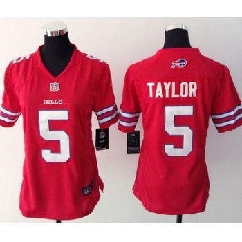 Women's Buffalo Bills #5 Tyrod Taylor Nike Red Color Rush 2015 NFL Game Jersey