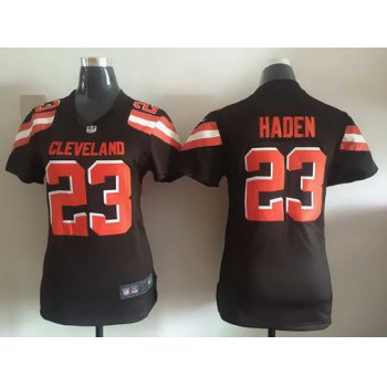 Women's Cleveland Browns #23 Joe Haden Brown Team Color 2015 NFL Nike Game Jersey