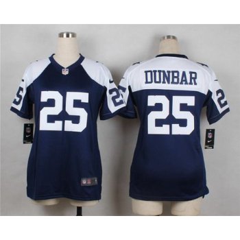 Women's Dallas Cowboys #25 Lance Dunbar Navy Blue Thanksgiving Alternate NFL Nike Game Jersey