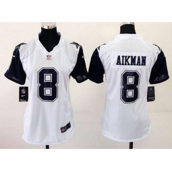 Women's Dallas Cowboys #8 Troy Aikman Nike White Color Rush 2015 NFL Game Jersey