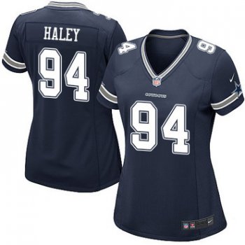 Women's Dallas Cowboys #94 Charles Haley Navy Blue Retired Player NFL Nike Game Jersey