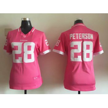 Women's Minnesota Vikings #28 Adrian Peterson Pink Bubble Gum 2015 NFL Jersey