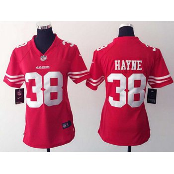 Women's San Francisco 49ers #38 Jarryd Hayne Scarlet Red Team Color NFL Nike Game Jersey