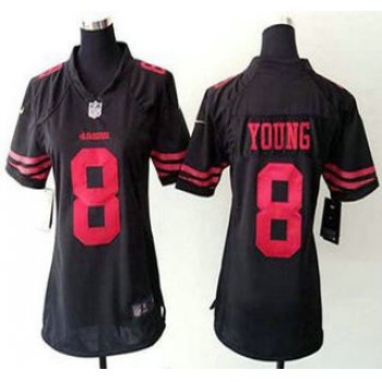 Women's San Francisco 49ers #8 Steve Young 2015 Nike Black Game Jersey