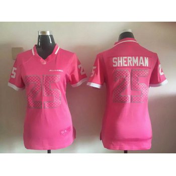 Women's Seattle Seahawks #12 Fan Pink Bubble Gum 2015 NFL Jersey