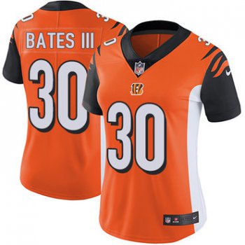 Nike Bengals #30 Jessie Bates III Orange Alternate Women's Stitched NFL Vapor Untouchable Limited Jersey