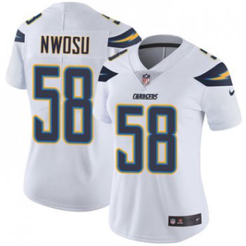 Nike Chargers #58 Uchenna Nwosu White Women's Stitched NFL Vapor Untouchable Limited Jersey