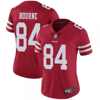 San Francisco 49ers Women's #84 Kendrick Bourne Red Limited Home Vapor Untouchable Jersey