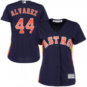 Women's Authentic Houston Astros #44 Yordan Alvarez Majestic Cool Base Alternate Navy Jersey