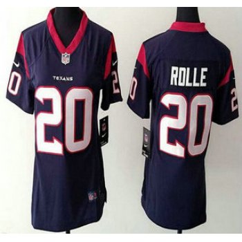 Women's Houston Texans #20 Jumal Rolle Nike Navy Blue Game Jersey