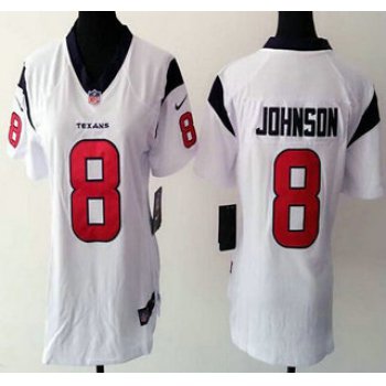 Women's Houston Texans #8 Will Johnson Nike White Game Jersey