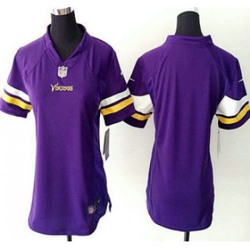 Women's Minnesota Vikings Blank Purple Team Color NFL Nike Game Jersey