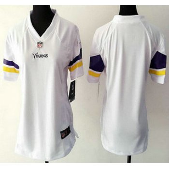 Women's Minnesota Vikings Blank White Road NFL Nike Game Jersey