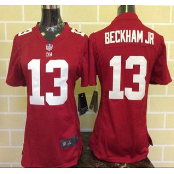 Women's New York Giants #13 Odell Beckham Jr Nike Red Game Jersey