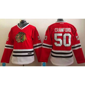 Chicago Blackhawks #50 Corey Crawford Red Womens Jersey