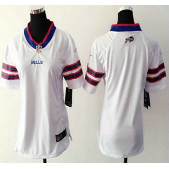 Women's Buffalo Bills Blank White Road NFL Nike Game Jersey