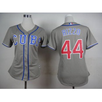 Women's Chicago Cubs #44 Anthony Rizzo 2014 Gray Jersey