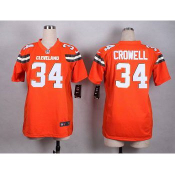 Women's Cleveland Browns #34 Isaiah Crowell 2015 Nike Orange Game Jersey