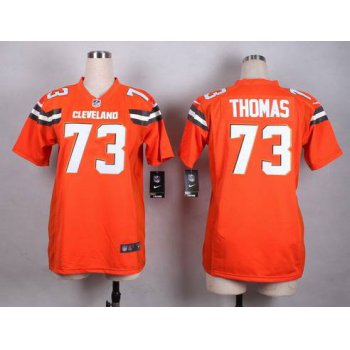 Women's Cleveland Browns #73 Joe Thomas 2015 Nike Orange Game Jersey