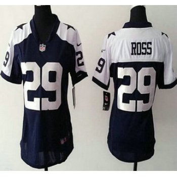 Women's Dallas Cowboys #29 Joel Ross Nike Blue Thanksgiving Game Jersey