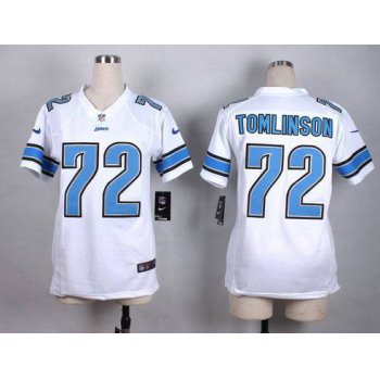 Women's Detroit Lions #72 Laken Tomlinson Nike White Game Jersey