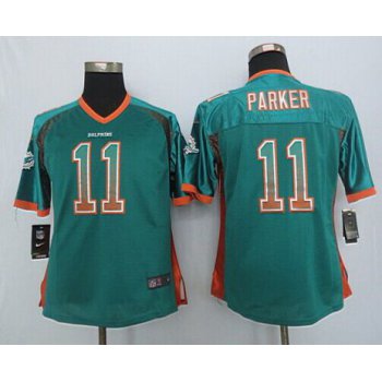 Women's Miami Dolphins #11 DeVante Parker Nike Drift Fashion Green Jersey