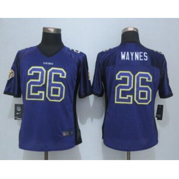 Women's Minnesota Vikings #26 Trae Waynes Nike Drift Fashion Purple Jersey