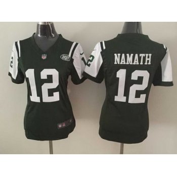 Women's New York Jets #12 Joe Namath Nike Green Game Jersey