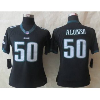 Women's Philadelphia Eagles #50 Kiko Alonso 2014 Nike Black Limited Jersey