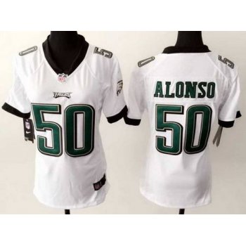 Women's Philadelphia Eagles #50 Kiko Alonso 2014 Nike White Game Jersey