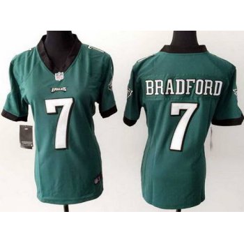 Women's Philadelphia Eagles #7 Sam Bradford Nike Dark Green Game Jersey