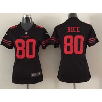 Women's San Francisco 49ers #80 Jerry Rice 2015 Nike Black Game Jersey