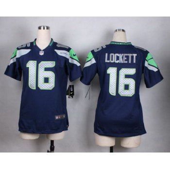 Women's Seattle Seahawks #16 Tyler Lockett Nike Navy Blue Game Jersey