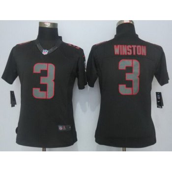 Women's Tampa Bay Buccaneers #3 Jameis Winston Nike Black Impact Limited Jersey