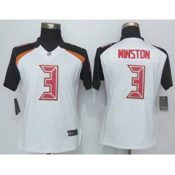 Women's Tampa Bay Buccaneers #3 Jameis Winston Nike White Limited Jersey