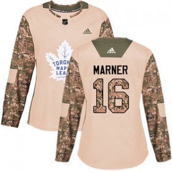 Adidas Toronto Maple Leafs #16 Mitchell Marner Camo Authentic 2017 Veterans Day Women's Stitched NHL Jersey