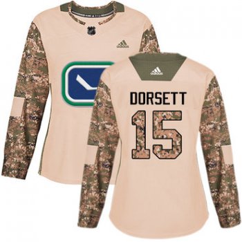 Adidas Vancouver Canucks #15 Derek Dorsett Camo Authentic 2017 Veterans Day Women's Stitched NHL Jersey