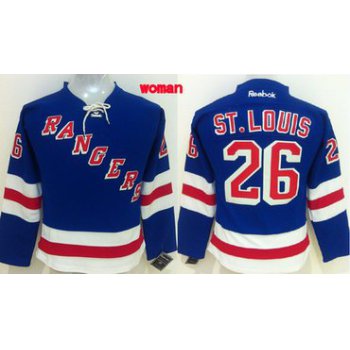 New York Rangers #26 Martin St. Louis Light Blue Womens Jersey