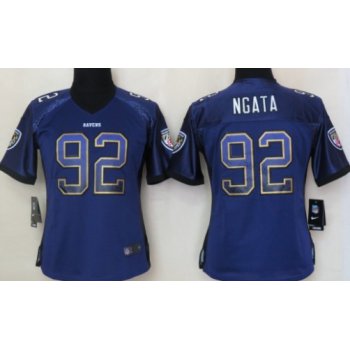 Nike Baltimore Ravens #92 Haloti Ngata Drift Fashion Purple Womens Jersey