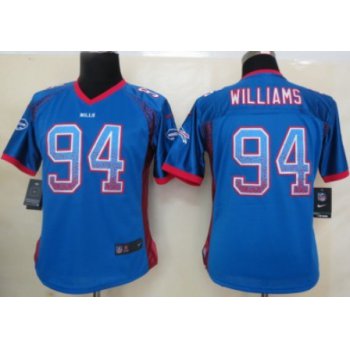 Nike Buffalo Bills #94 Mario Williams Drift Fashion Blue Womens Jersey