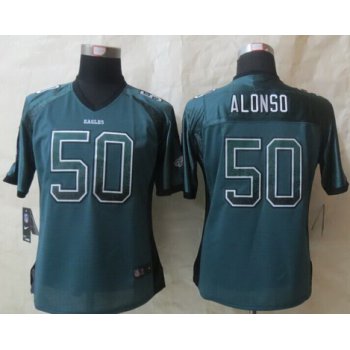 Nike Philadelphia Eagles #50 Kiko Alonso Drift Fashion Green Womens Jersey