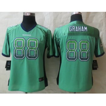 Nike Seattle Seahawks #88 Jimmy Graham Drift Fashion Green Womens Jersey