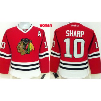 Chicago Blackhawks #10 Patrick Sharp Red Womens Jersey